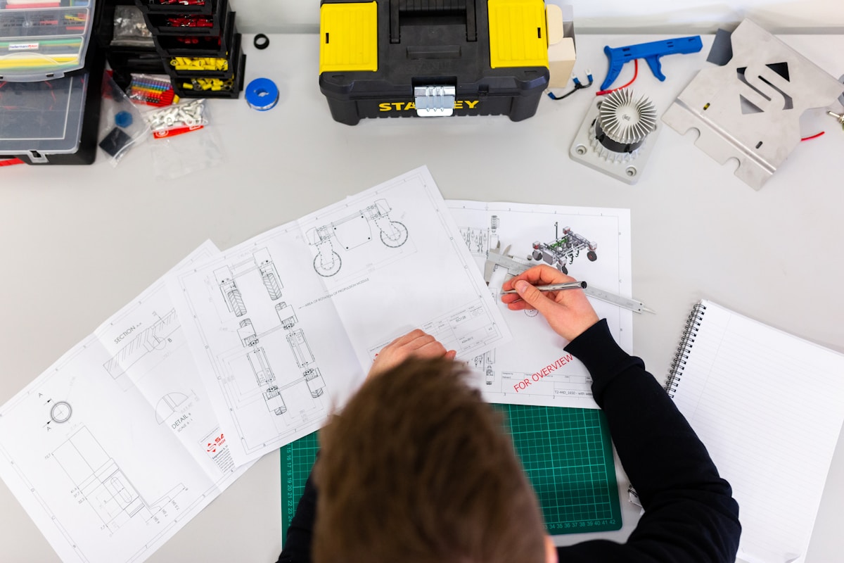 Engineering and industrial equipment in facility